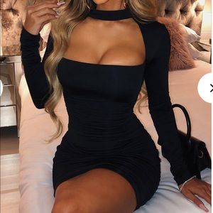 Long sleeve mini dress